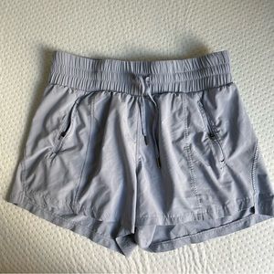 Light Blue Shorts with Zippered Front Pocket